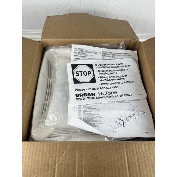 NuTone 763RLN Ventilation Fan w/ Light 100W Ceiling Bath Exhaust – Open Box - Picture 4 of 9